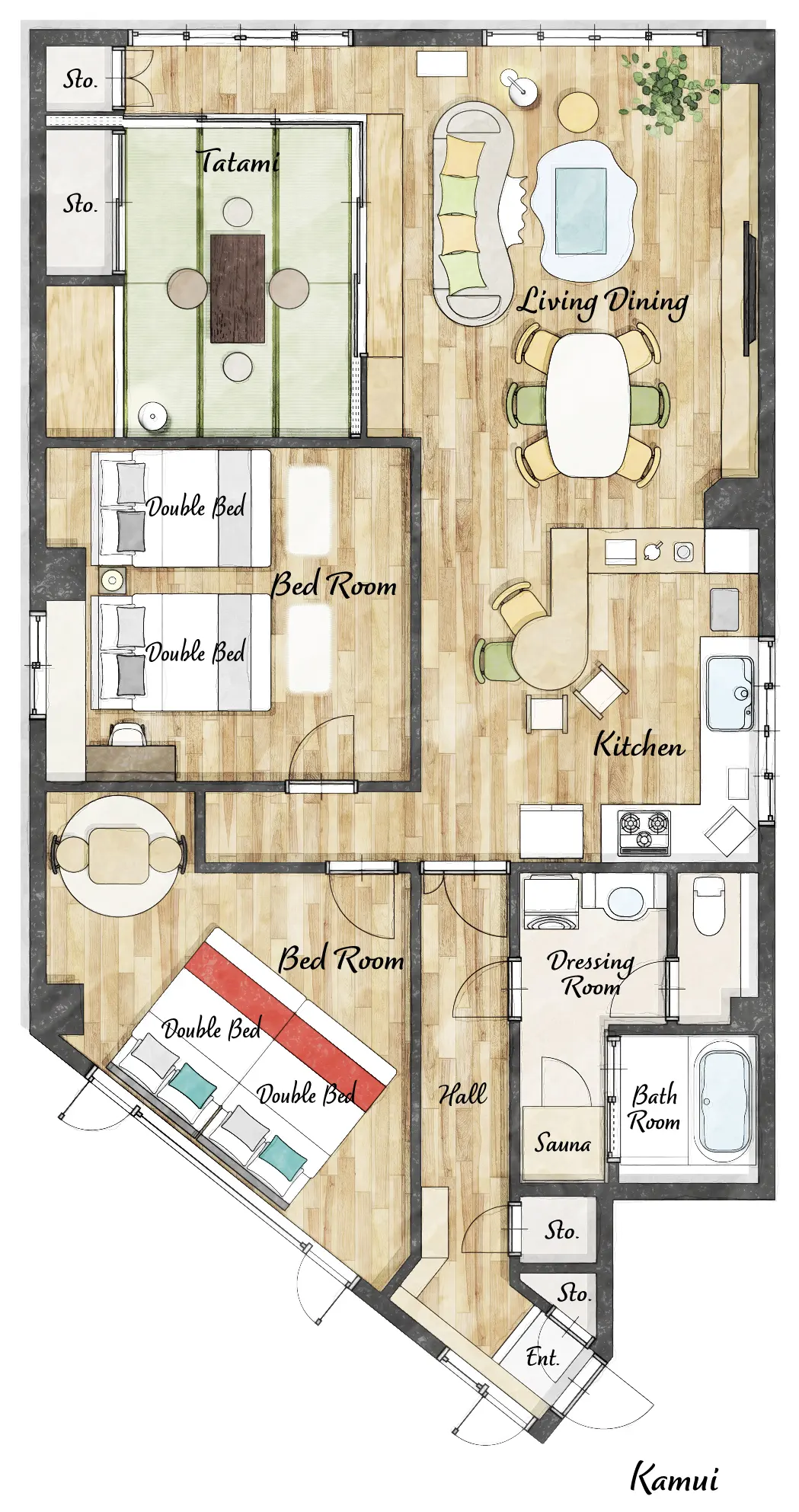 Cozy Stay Kamui — 間取り図
